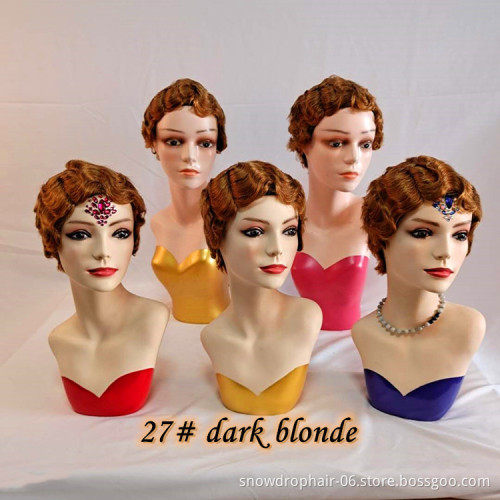 Hair Short Lace Human Hair Wigs For Women Brazilian Finger Wave Wig Remy Human Hair Pixie Cut Lace Wigs